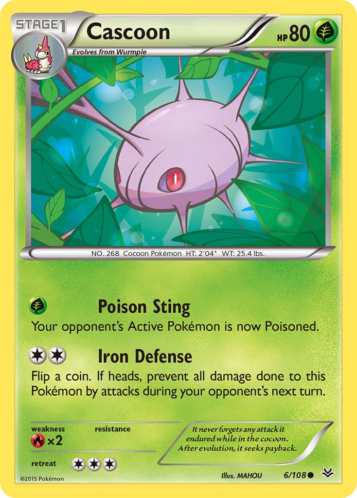 Cascoon (6/108) [XY: Roaring Skies] - Dark Crystal Cards