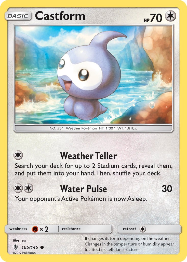 Castform (105/145) [Sun & Moon: Guardians Rising] - Dark Crystal Cards