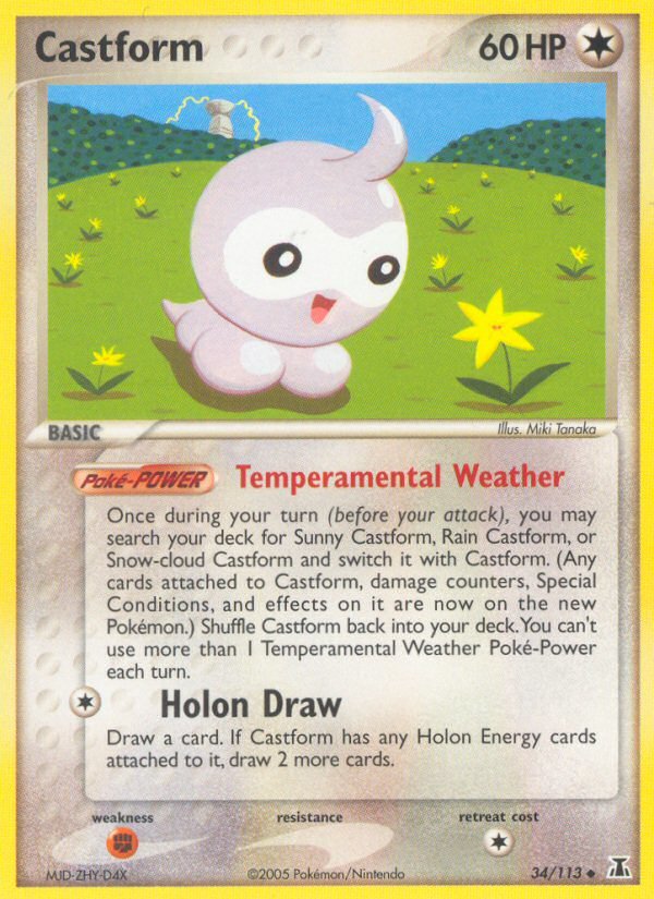 Castform (34/113) [EX: Delta Species] - Dark Crystal Cards