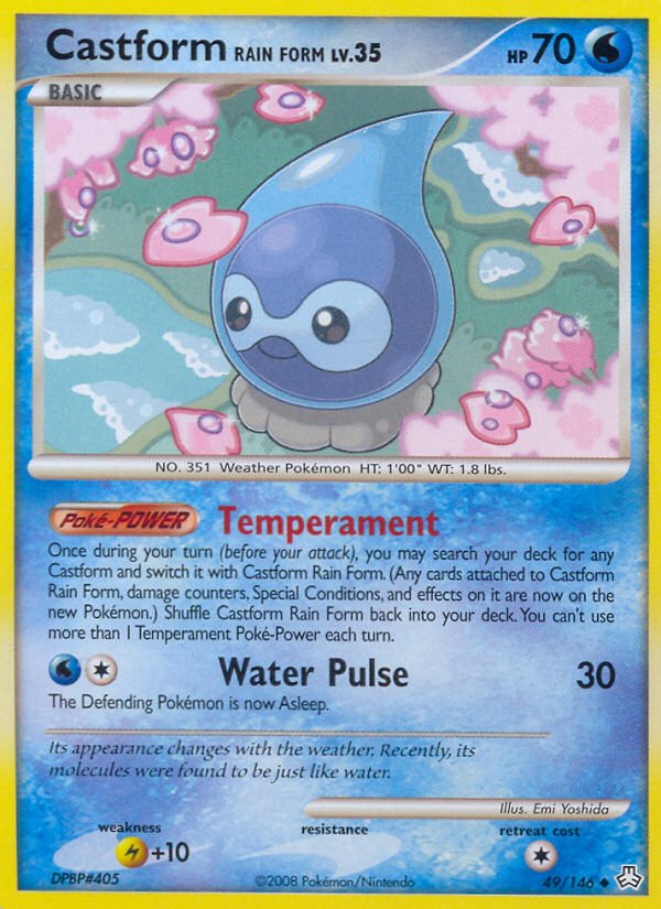 Castform Rain Form (49/146) [Diamond & Pearl: Legends Awakened] - Dark Crystal Cards