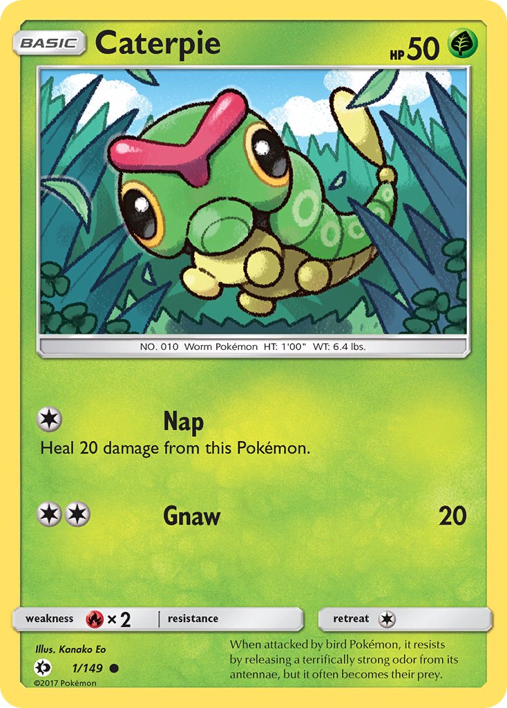 Caterpie (1/149) [Sun & Moon: Base Set] - Dark Crystal Cards