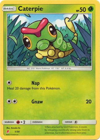 Caterpie (1/30) [Sun & Moon: Trainer Kit - Lycanroc] - Dark Crystal Cards