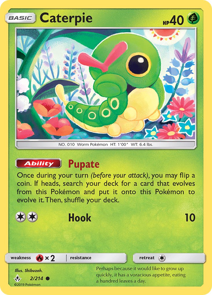 Caterpie (2/214) [Sun & Moon: Unbroken Bonds] - Dark Crystal Cards