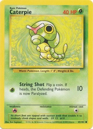 Caterpie (45/102) [Base Set Unlimited] - Dark Crystal Cards