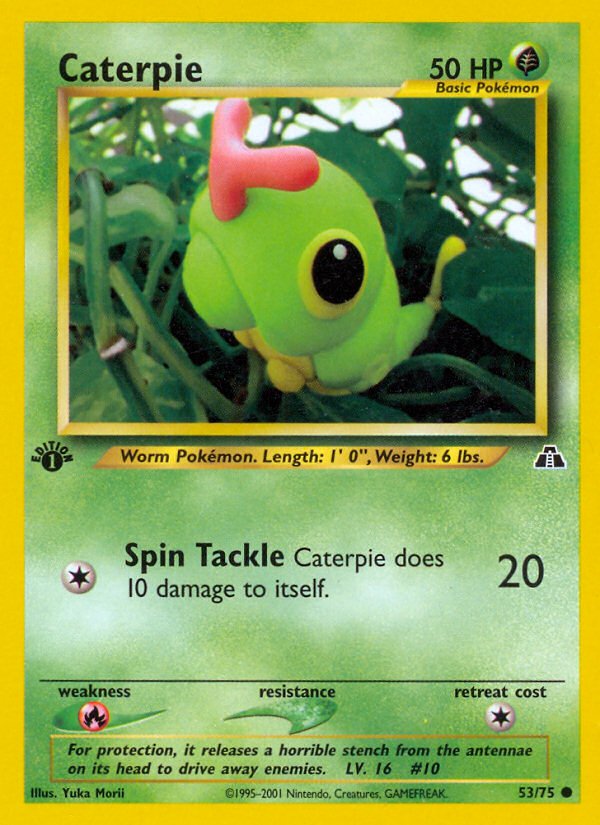 Caterpie (53/75) [Neo Discovery 1st Edition] - Dark Crystal Cards