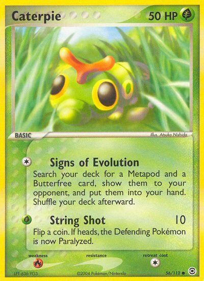 Caterpie (56/112) [EX: FireRed & LeafGreen] - Dark Crystal Cards