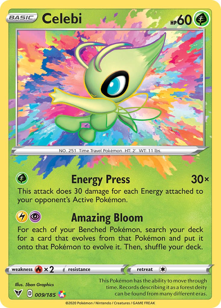 Celebi (009/185) [Sword & Shield: Vivid Voltage] - Dark Crystal Cards