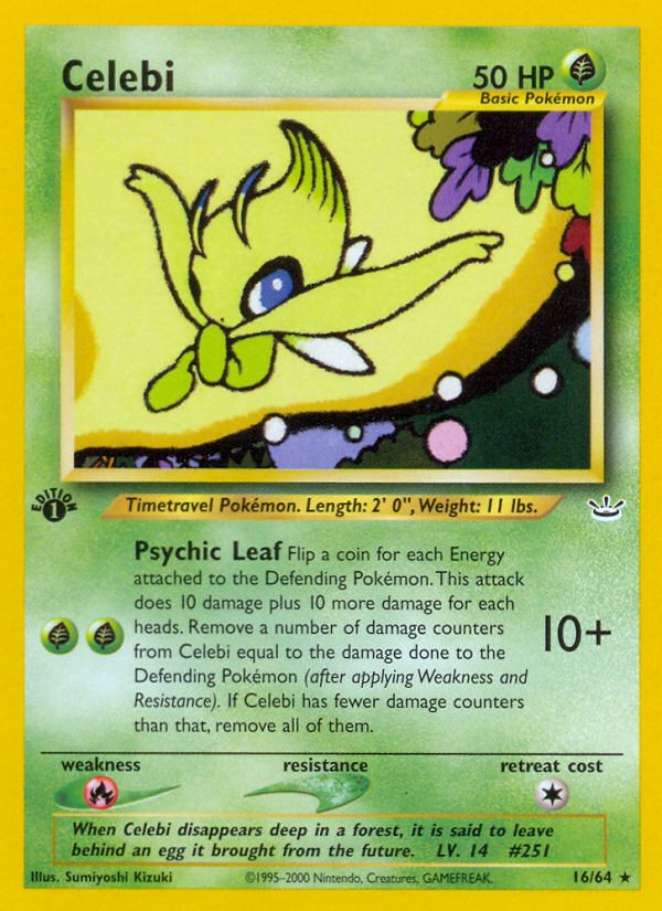 Celebi (16/64) [Neo Revelation 1st Edition] - Dark Crystal Cards