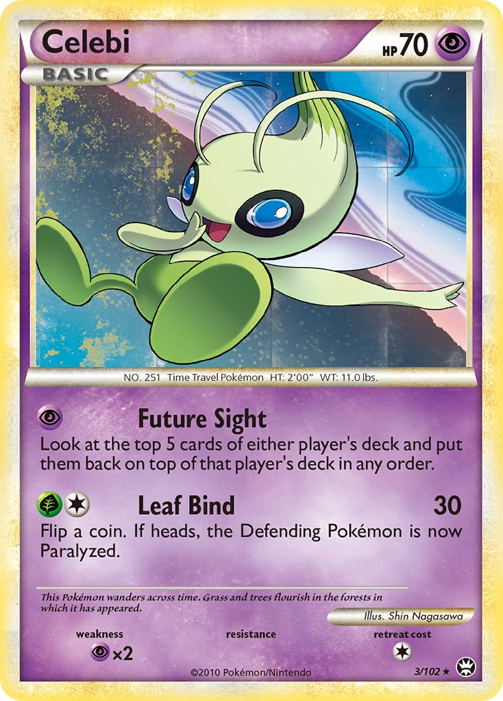 Celebi (3/102) [HeartGold & SoulSilver: Triumphant] - Dark Crystal Cards