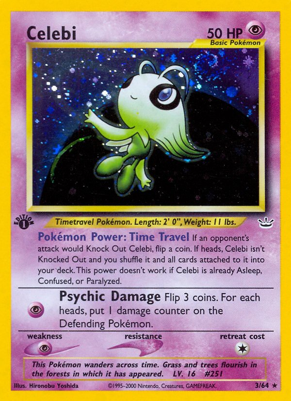 Celebi (3/64) [Neo Revelation 1st Edition] - Dark Crystal Cards