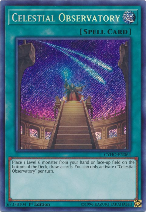 Celestial Observatory [CYHO - EN064] Secret Rare - Dark Crystal Cards