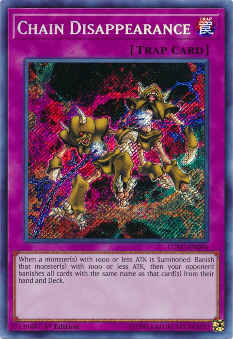 Chain Disappearance [LCKC - EN094] Secret Rare - Dark Crystal Cards