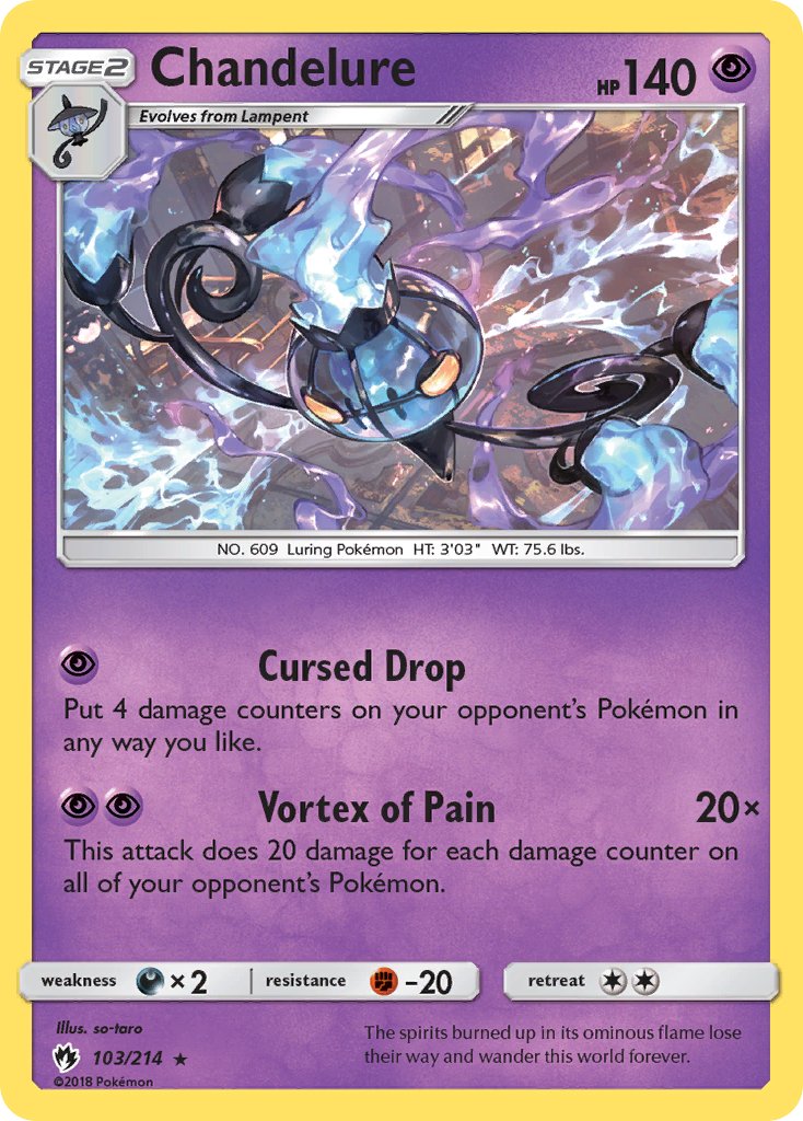 Chandelure (103/214) [Sun & Moon: Lost Thunder] - Dark Crystal Cards