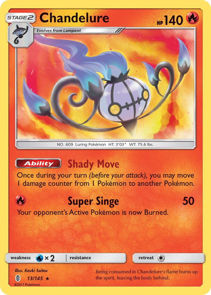 Chandelure (13/145) [Sun & Moon: Guardians Rising] - Dark Crystal Cards