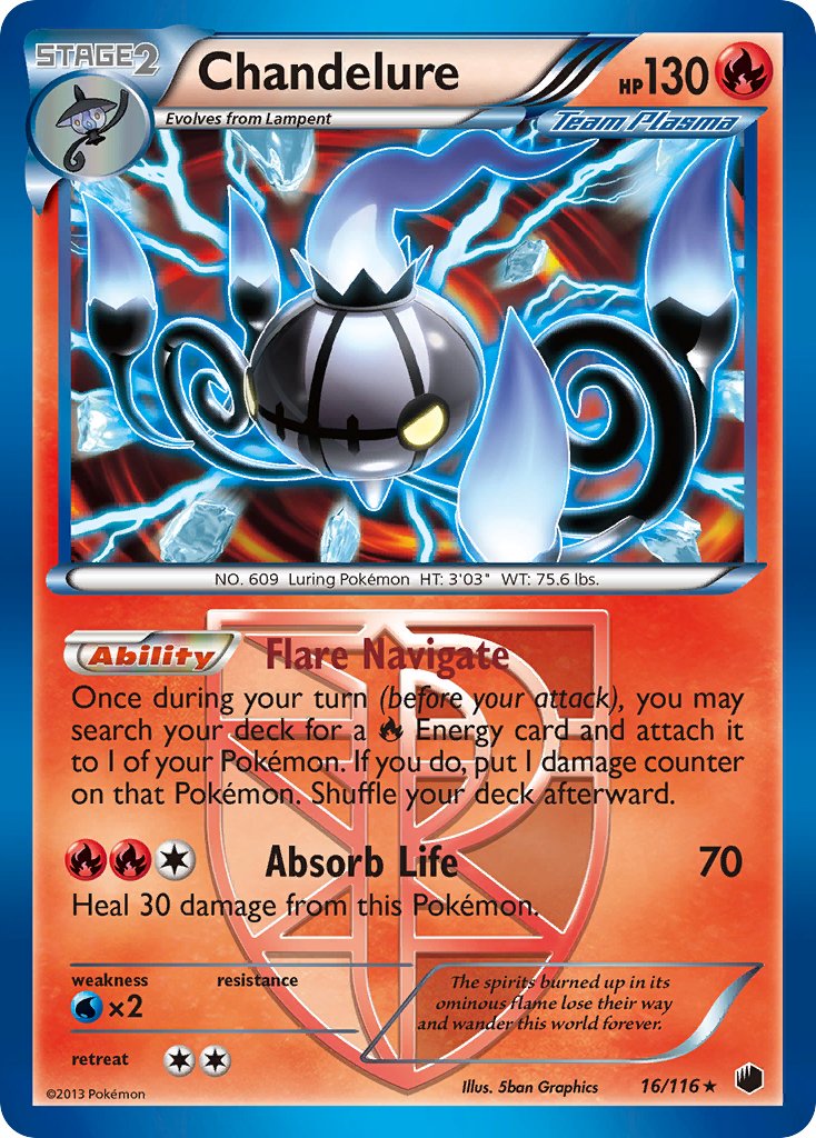 Chandelure (16/116) [Black & White: Plasma Freeze] - Dark Crystal Cards