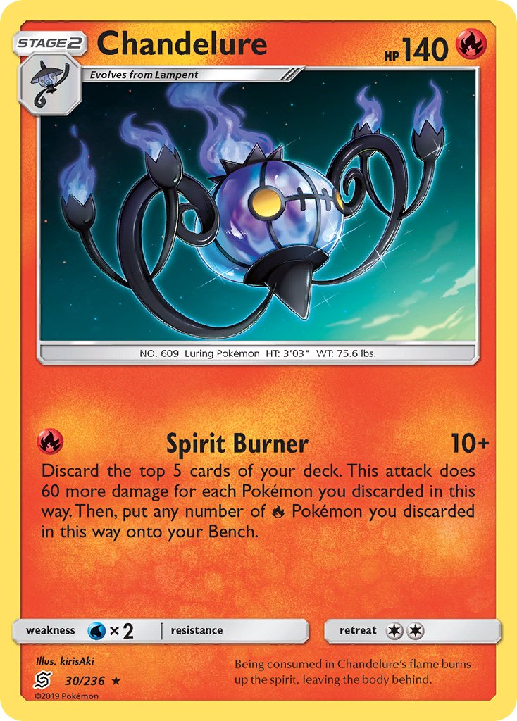 Chandelure (30/236) [Sun & Moon: Unified Minds] - Dark Crystal Cards