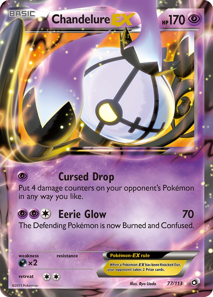 Chandelure EX (77/113) [Black & White: Legendary Treasures] - Dark Crystal Cards