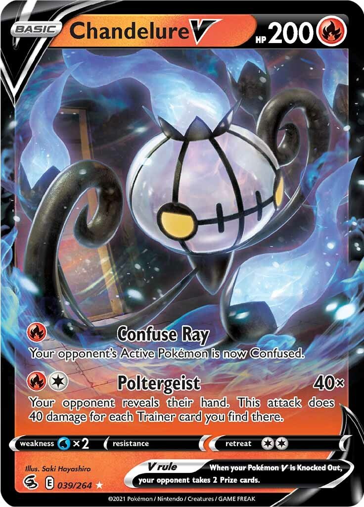 Chandelure V (039/264) [Sword & Shield: Fusion Strike] - Dark Crystal Cards