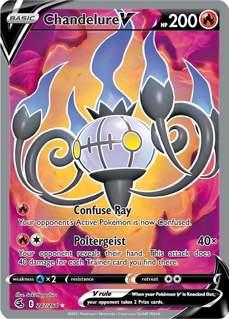 Chandelure V (247/264) [Sword & Shield: Fusion Strike] - Dark Crystal Cards