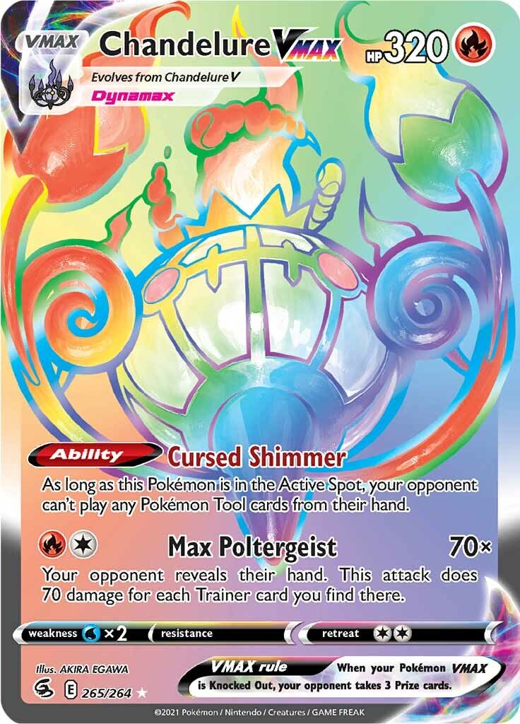 Chandelure VMAX (265/264) [Sword & Shield: Fusion Strike] - Dark Crystal Cards