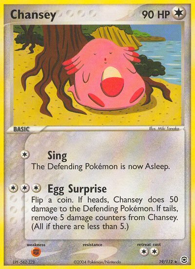 Chansey (19/112) [EX: FireRed & LeafGreen] - Dark Crystal Cards