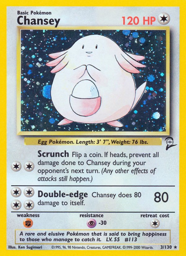 Chansey (3/130) [Base Set 2] - Dark Crystal Cards