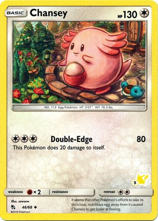 Chansey (46/68) (Pikachu Stamp #5) [Battle Academy 2020] - Dark Crystal Cards