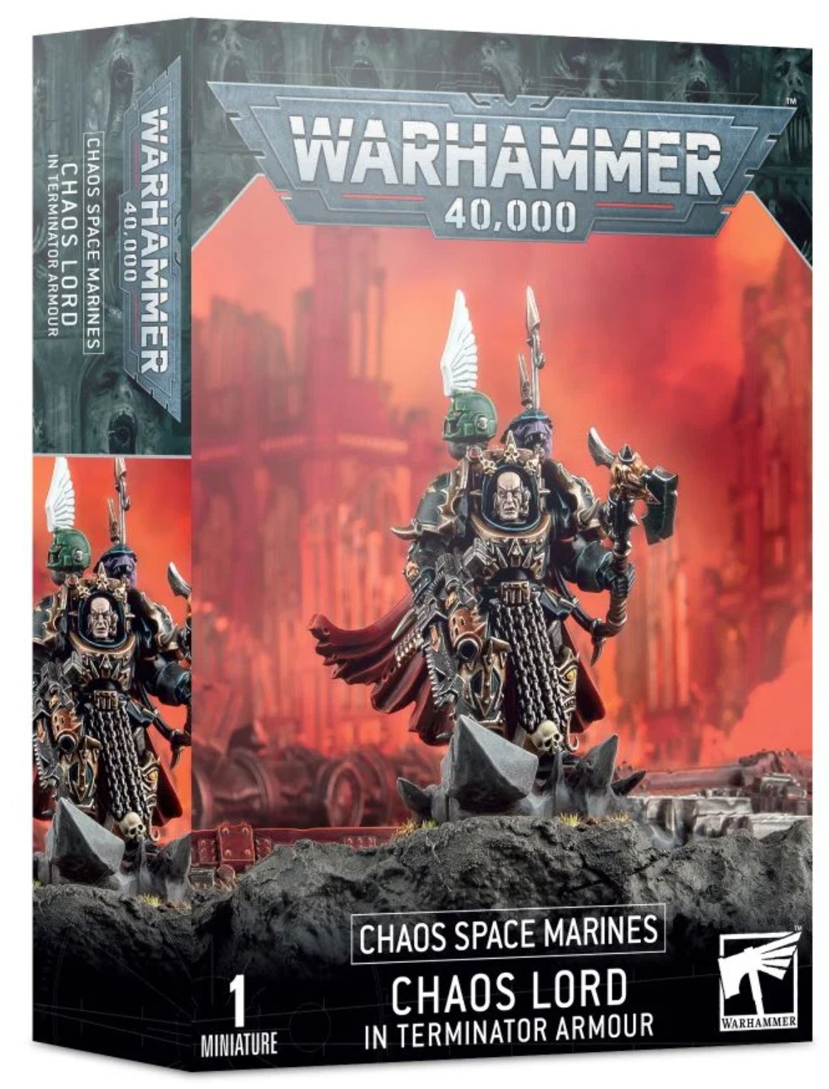 Chaos Space Marines Chaos Lord in Terminator Armour - Dark Crystal Cards