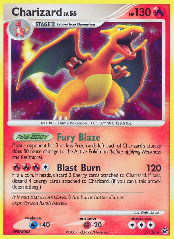 Charizard (3/132) [Diamond & Pearl: Secret Wonders] - Dark Crystal Cards