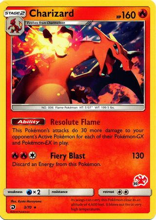 Charizard (3/70) (Charizard Stamp #39) [Battle Academy 2020] - Dark Crystal Cards