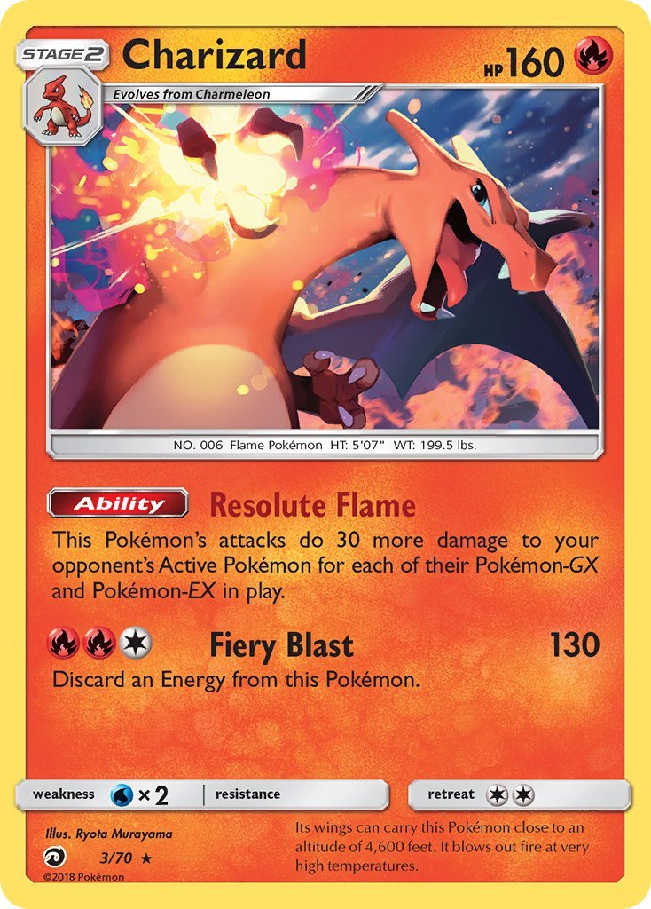 Charizard (3/70) (Let's Play, Eevee) (Theme Deck Exclusive) [Sun & Moon: Dragon Majesty] - Dark Crystal Cards