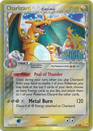 Charizard (4/100) (Delta Species) (Stamped) [EX: Crystal Guardians] - Dark Crystal Cards