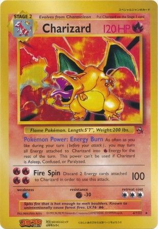 Charizard (4/102) (CoroCoro Promo) (Jumbo Card) [Base Set Unlimited] - Dark Crystal Cards