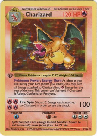 Charizard (4/102) (Shadowless) [Base Set 1st Edition] - Dark Crystal Cards