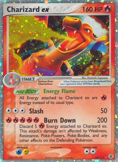 Charizard ex (105/112) [EX: FireRed & LeafGreen] - Dark Crystal Cards