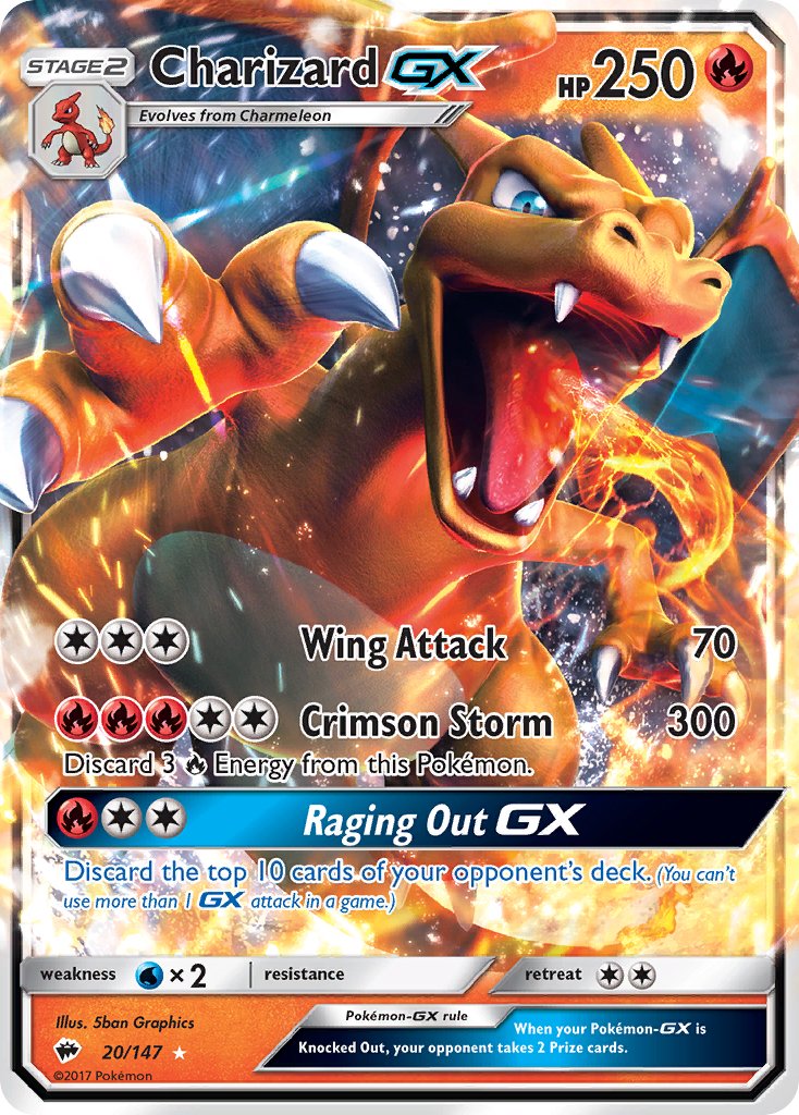 Charizard GX (20/147) [Sun & Moon: Burning Shadows] - Dark Crystal Cards