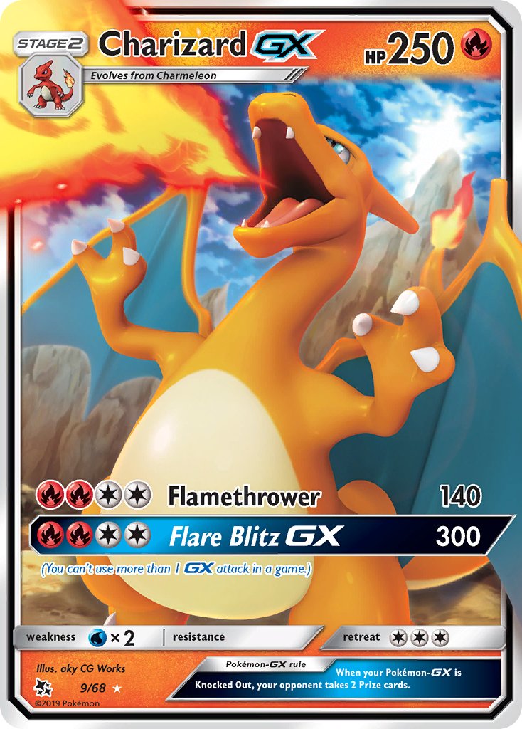 Charizard GX (9/68) [Sun & Moon: Hidden Fates] - Dark Crystal Cards