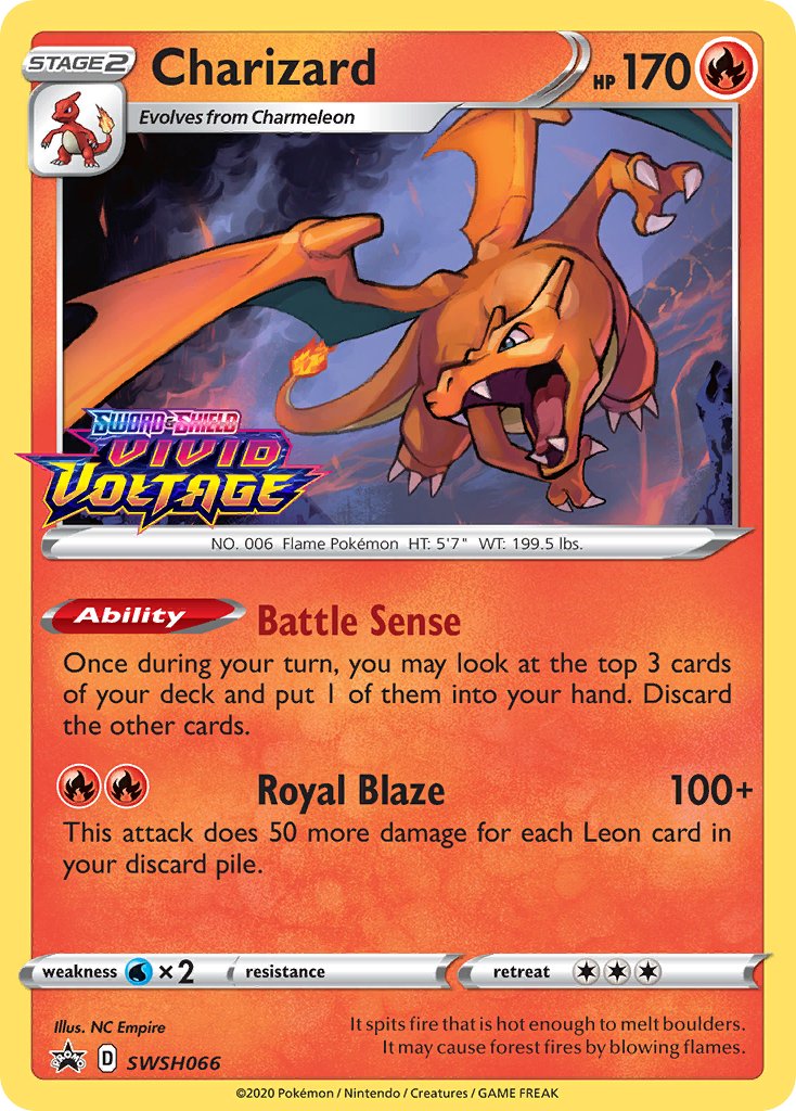 Charizard (SWSH066) (Prerelease Promo) [Sword & Shield: Black Star Promos] - Dark Crystal Cards