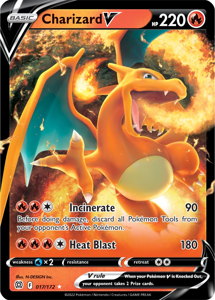 Charizard V (017/172) [Sword & Shield: Brilliant Stars] - Dark Crystal Cards