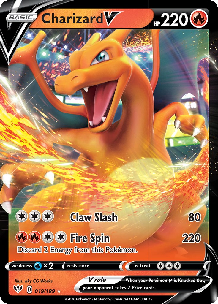 Charizard V (019/189) [Sword & Shield: Darkness Ablaze] - Dark Crystal Cards