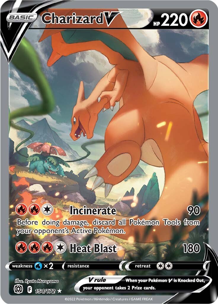 Charizard V (154/172) [Sword & Shield: Brilliant Stars] - Dark Crystal Cards