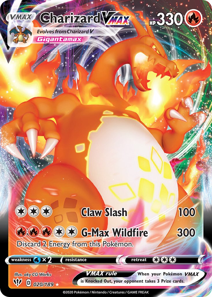 Charizard VMAX (020/189) [Sword & Shield: Darkness Ablaze] - Dark Crystal Cards