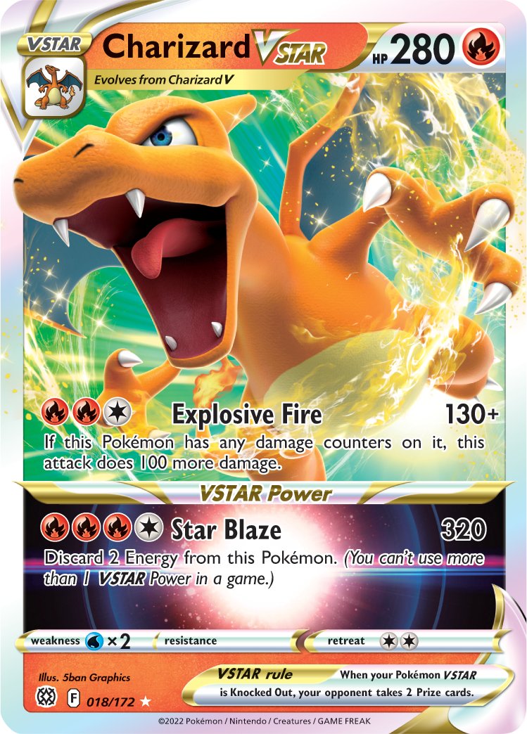 Charizard VSTAR (018/172) [Sword & Shield: Brilliant Stars] - Dark Crystal Cards