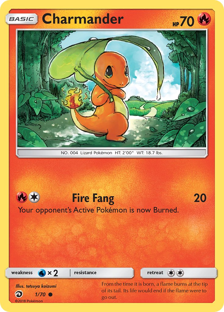 Charmander (1/70) [Sun & Moon: Dragon Majesty] - Dark Crystal Cards