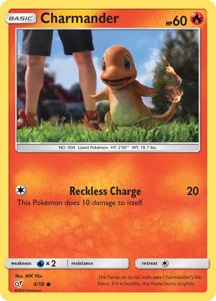 Charmander (4/18) [Sun & Moon: Detective Pikachu] - Dark Crystal Cards