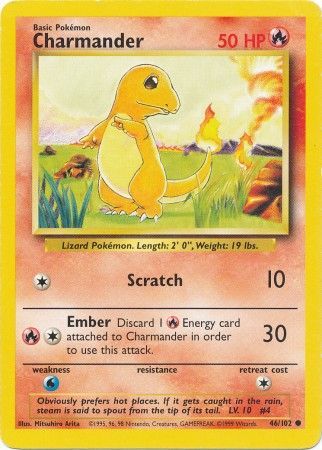 Charmander (46/102) [Base Set Unlimited] - Dark Crystal Cards