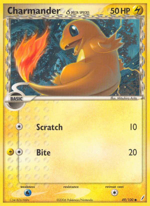 Charmander (49/100) (Delta Species) [EX: Crystal Guardians] - Dark Crystal Cards