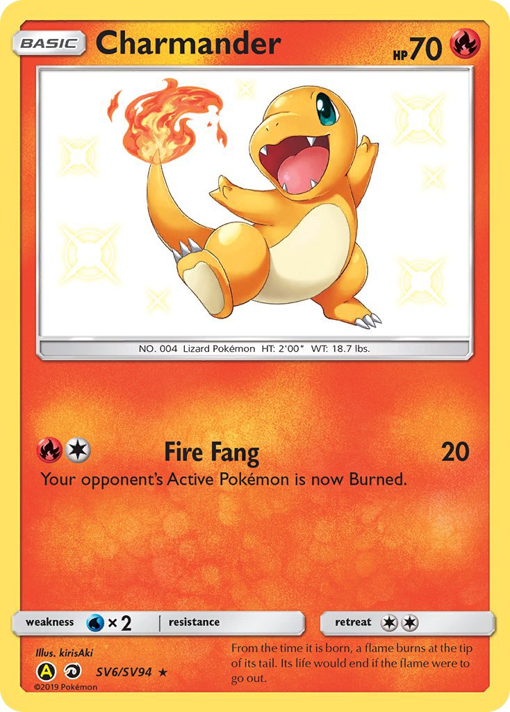 Charmander (SV6/SV94) [Sun & Moon: Hidden Fates - Shiny Vault] - Dark Crystal Cards