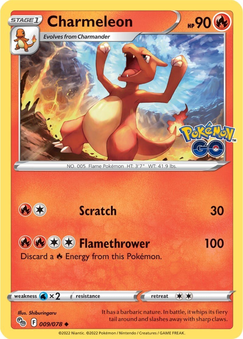 Charmeleon (009/078) [Pokémon GO] - Dark Crystal Cards