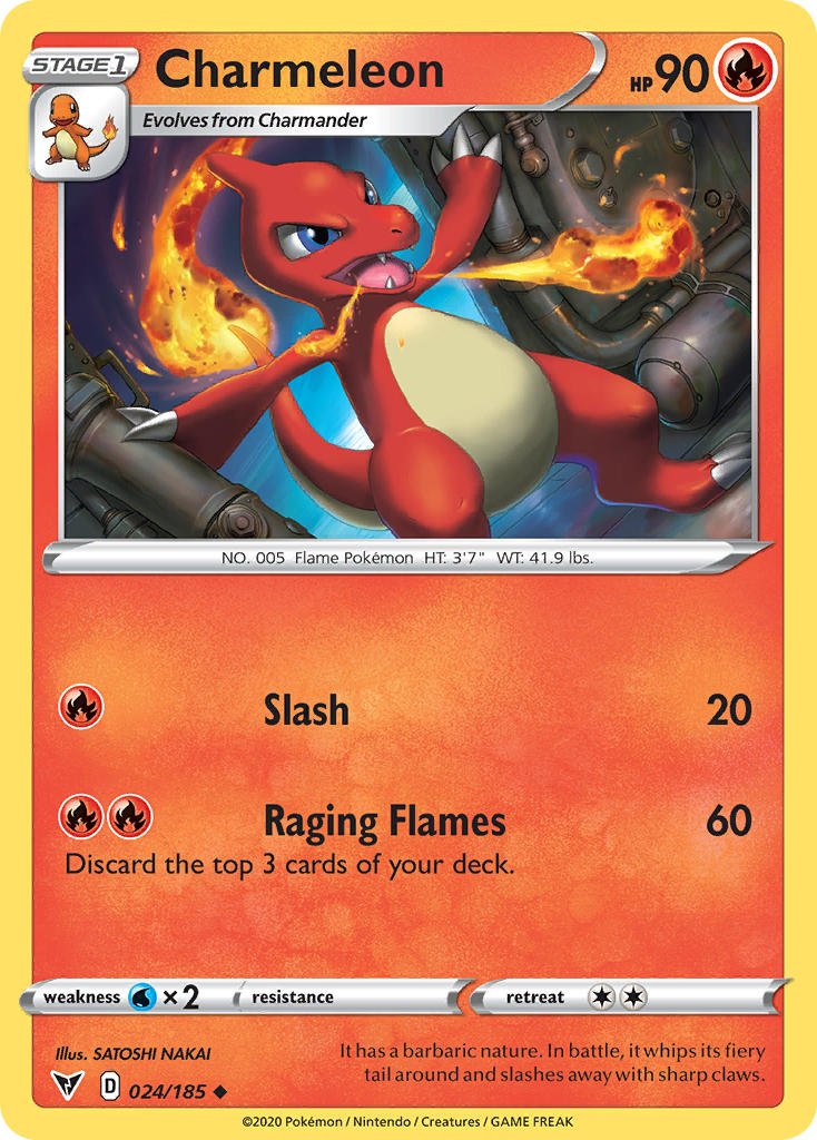 Charmeleon (024/185) [Sword & Shield: Vivid Voltage] - Dark Crystal Cards